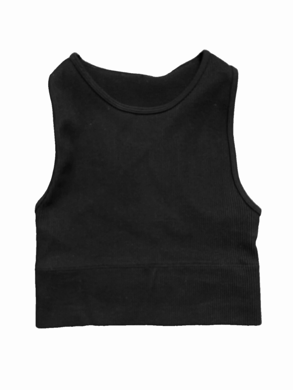 Gilly Hicks Black Seamless Longline Sports Bra Crop Tank Women’s XS